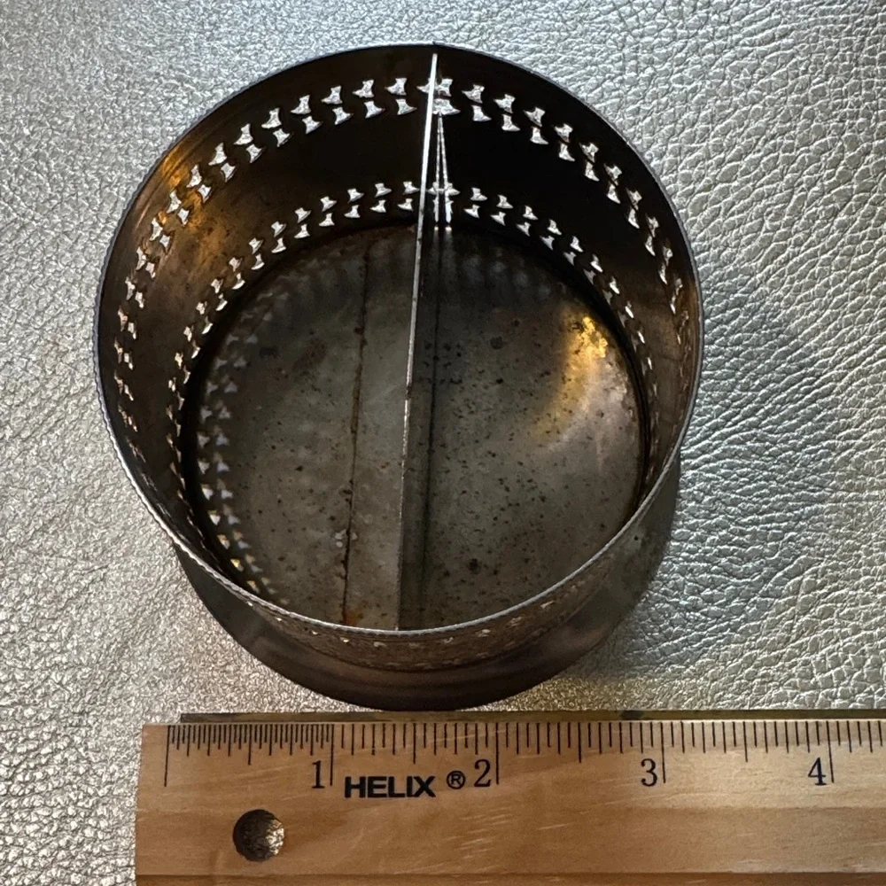 Silver colored tin Decorative Metal Holder for office supplies